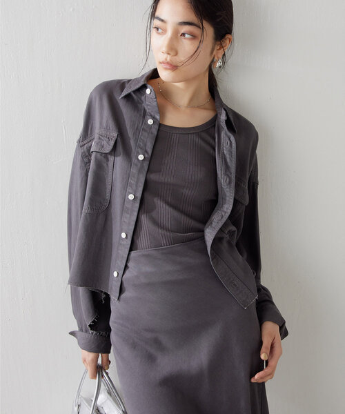 「Whim Gazette」 長袖シャツ FREE グレー レディース