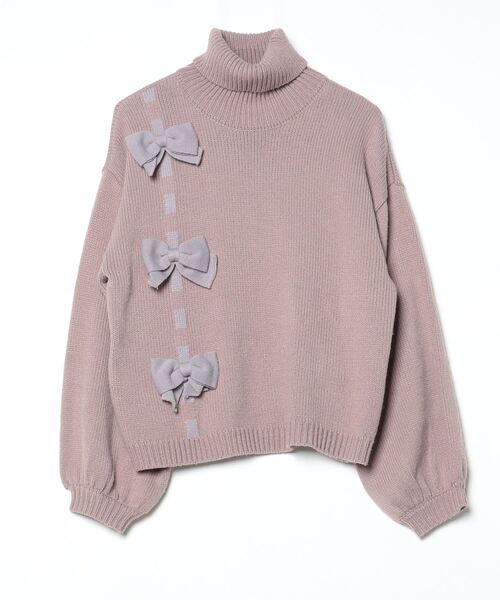 merry jenny（メリージェニー） タートルネックニット FREE ピンク