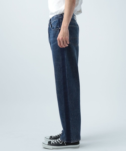 「BAYFLOW」 加工デニムパンツ LARGE ライトブルー メンズ