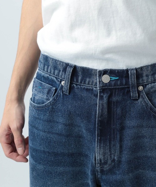 「BAYFLOW」 加工デニムパンツ LARGE ライトブルー メンズ