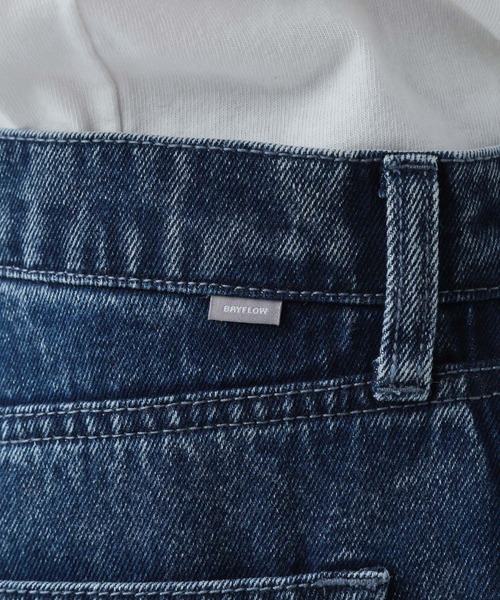 「BAYFLOW」 加工デニムパンツ LARGE ライトブルー メンズ