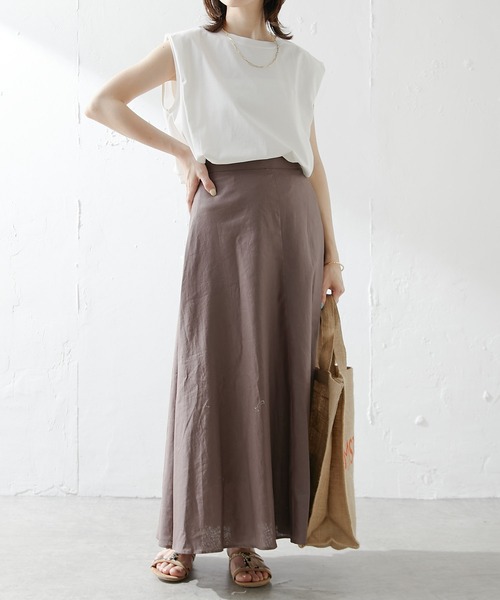 「COLLAGE GALLARDAGALANTE」 フレアスカート 1 ブラウン レディース_画像4