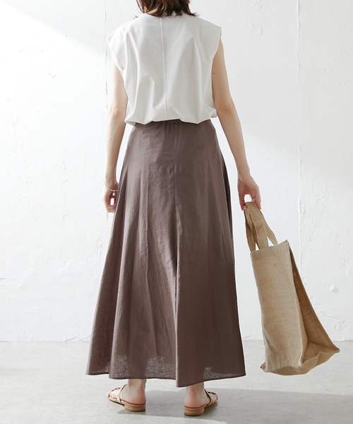 「COLLAGE GALLARDAGALANTE」 フレアスカート 1 ブラウン レディース_画像8
