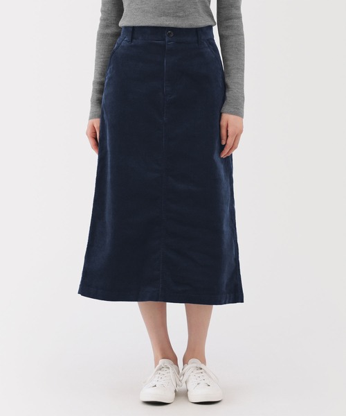 無印良品（MUJI） スカート 婦人 ストレッチコーデュロイ ナロー