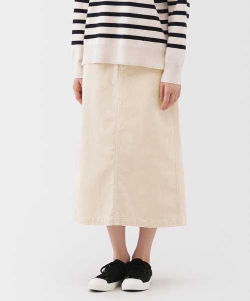 無印良品（MUJI） スカート 婦人 ストレッチコーデュロイ ナロー