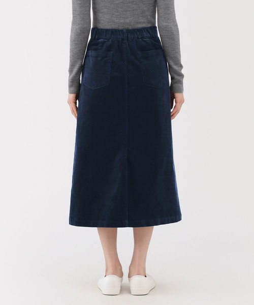 無印良品（MUJI） スカート 婦人 ストレッチコーデュロイ ナロー