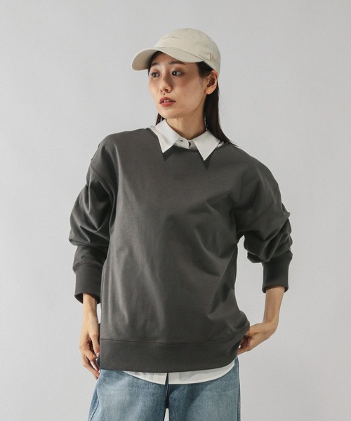 GLOBAL WORK（グローバルワーク） tシャツ 乾きやすいミニ裏毛カラー