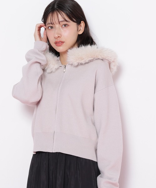 ☆☆ご成約確定☆☆　 [ジルスチュアート] ニットパーカー ジルバイジルスチュアート JILL by JILLSTUART ケーブルニットパーカー