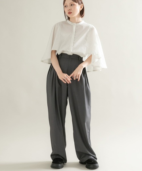 KBF（ケービーエフ） 半袖ブラウス ONE ブルー レディース : ZOZOTOWN