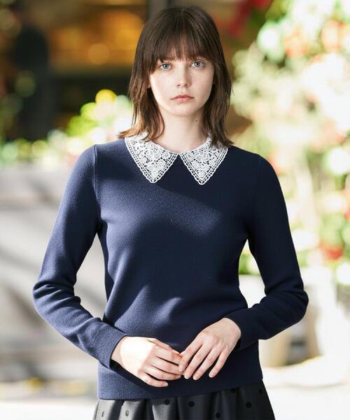 DRESSTERIOR ドレステリア ニット・セーター M 紺 【古着】【中古】【送料無料】 DRESSTERIOR - DRESSTERIOR ドレステリア ニット・セーター M 紺