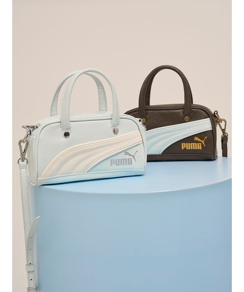 スナイデル SNIDEL PUMA プーマ　水色 2wayショルダーバッグ SNIDEL（スナイデル） ハンドバッグ 「SNIDEL×PUMA」SQUARE MICRO GRIP