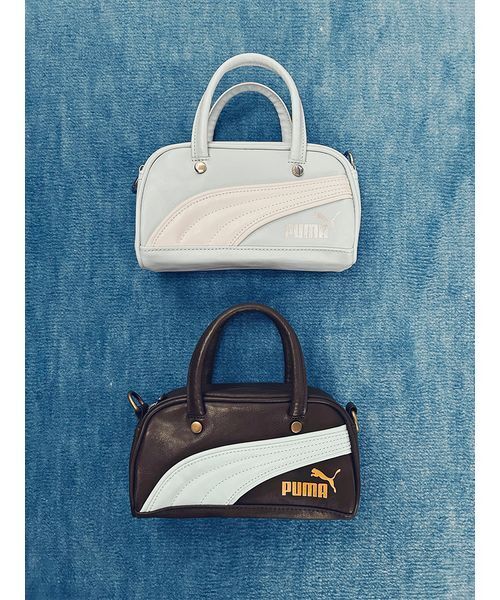スナイデル SNIDEL PUMA プーマ　水色 2wayショルダーバッグ SNIDEL（スナイデル） ハンドバッグ 「SNIDEL×PUMA」SQUARE MICRO GRIP