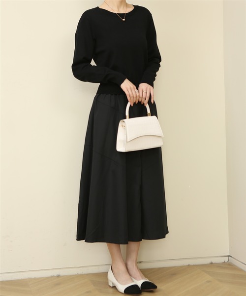 「MAISON DE THERESE」 ニットワンピース FREE ブラック レディース_画像8