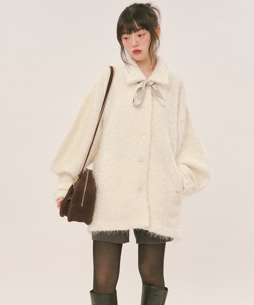 loin nuit コート アウター mix color knit jacket / ミックスカラー