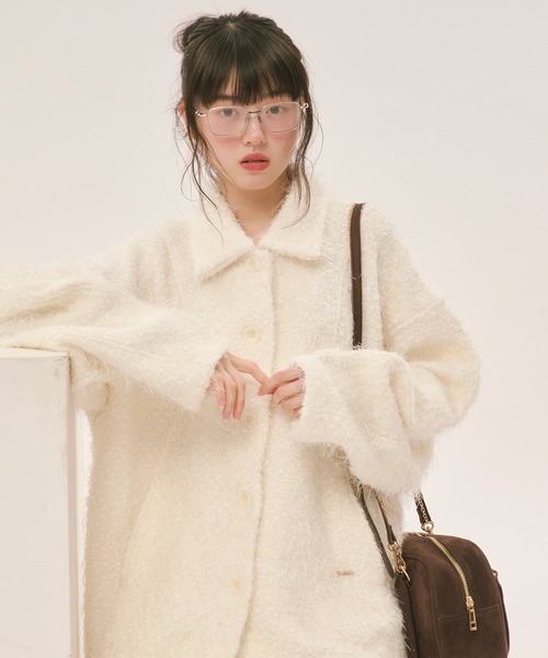 loin nuit コート アウター mix color knit jacket / ミックスカラー