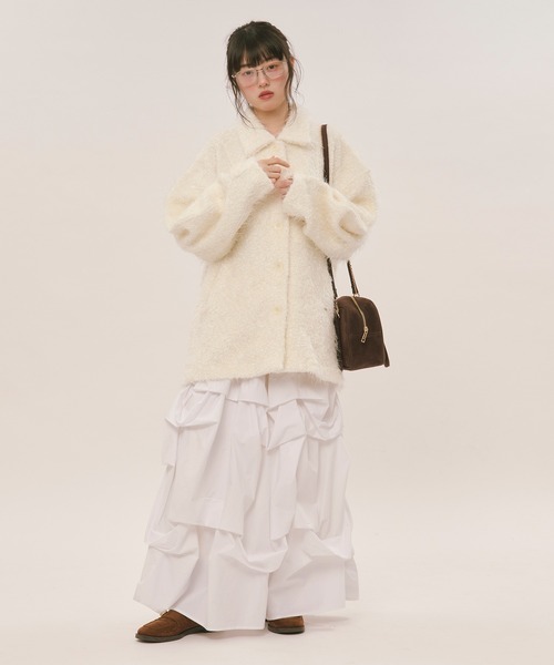 loin nuit コート アウター mix color knit jacket / ミックスカラー