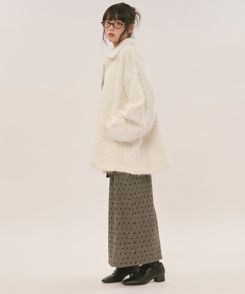 loin nuit コート アウター mix color knit jacket / ミックスカラー