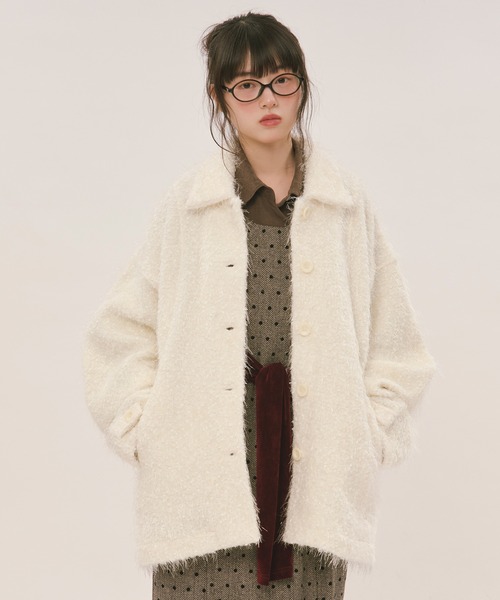 loin nuit コート アウター mix color knit jacket / ミックスカラー