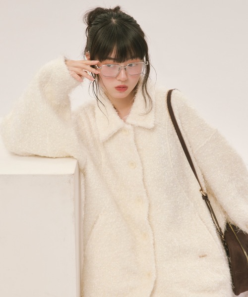 loin nuit コート アウター mix color knit jacket / ミックスカラー 