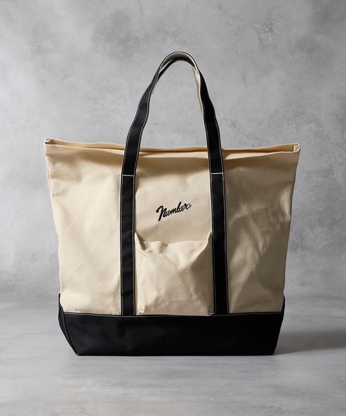 「NUMBER (N)INE」 トートバッグ FREE ブラック×ブラック メンズ_画像2