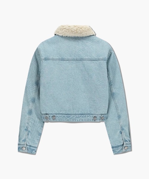 ダウンコート ダウンジャケット W CROP SHEARLING DENIM JACKET レディース_10