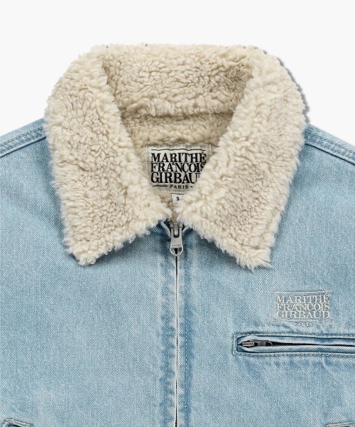 ダウンコート ダウンジャケット W CROP SHEARLING DENIM JACKET レディース_13