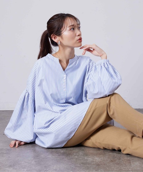 「Chez toi」 長袖ブラウス FREE オフホワイト レディース_画像3