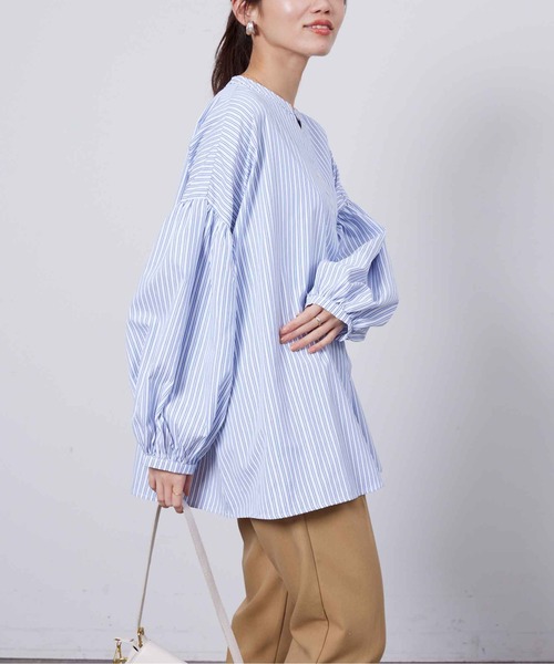 「Chez toi」 長袖ブラウス FREE オフホワイト レディース_画像9