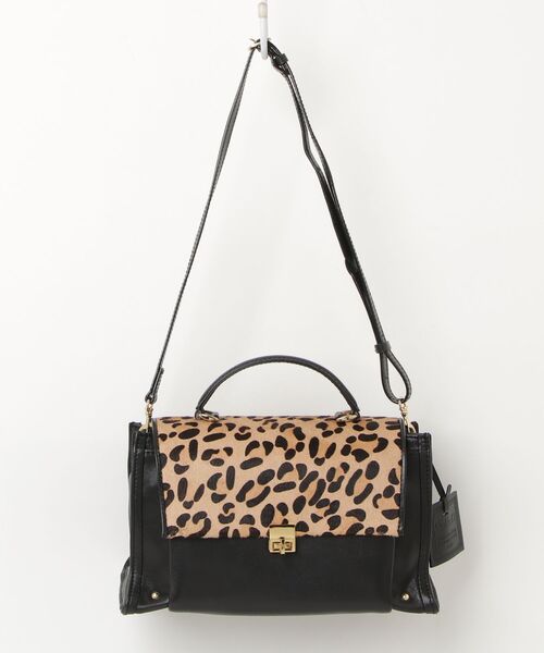 PotioR（ポティオール） レオパード2WAYバッグ - ブラック レディース