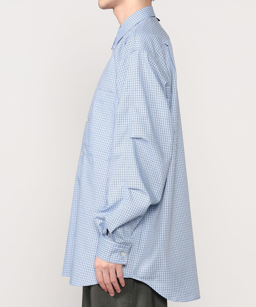 DAIWA PIER39 シャツ(ブルー) DAIWA PIER39 (ダイワピア39) TECH REGULAR COLLAR SHIRTS L/S SOLID