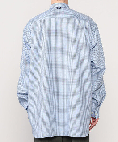 DAIWA PIER39 シャツ(ブルー) DAIWA PIER39 (ダイワピア39) TECH BAND COLLAR SHIRTS L/S / テック