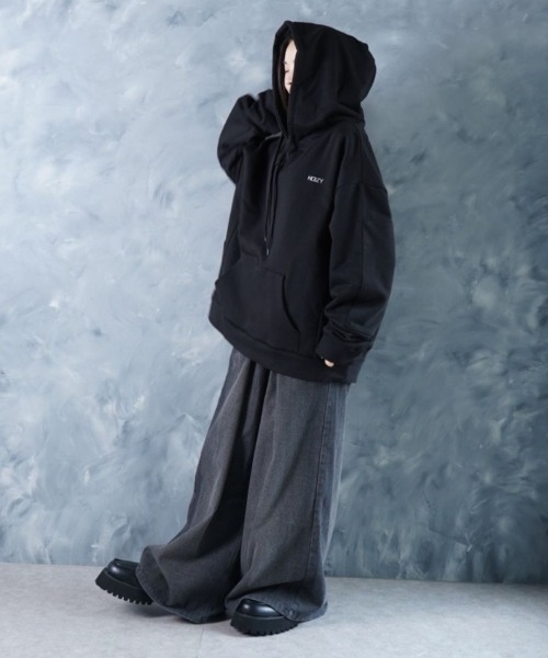 NOIZY パーカー Threads Utility Hoodie / ワンポイント 刺繍 プル