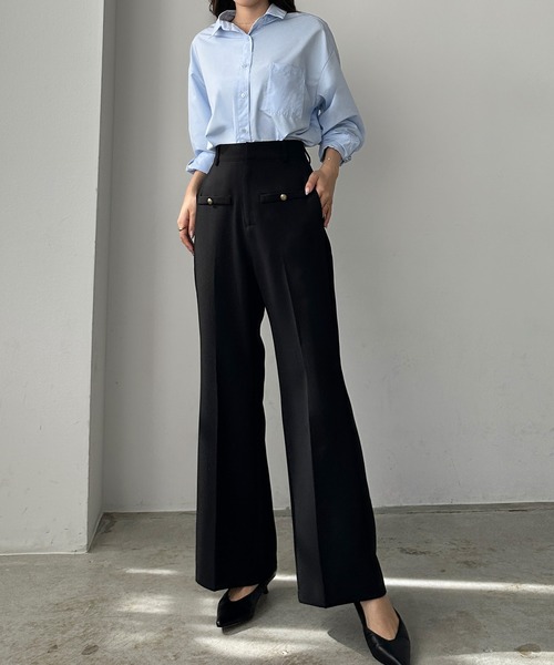 「Louere」 スラックス SMALL アイボリー レディース_画像3