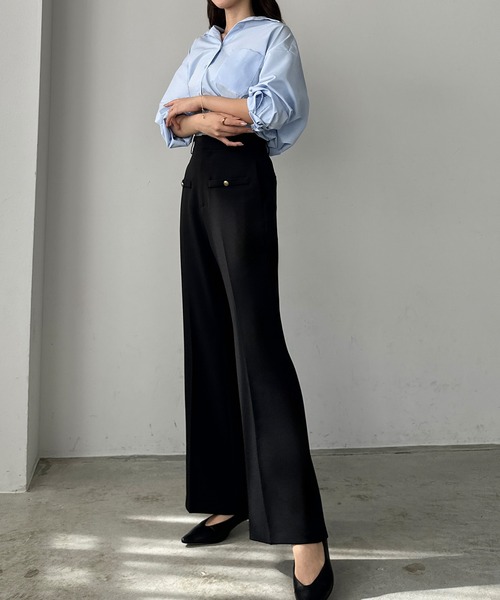 「Louere」 スラックス SMALL アイボリー レディース_画像5