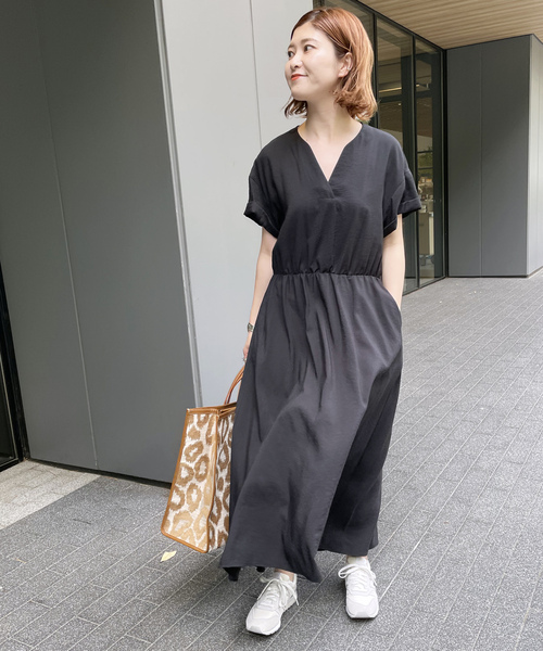 「Spick \u0026 Span」 半袖ワンピース 38 ブラック レディースの画像