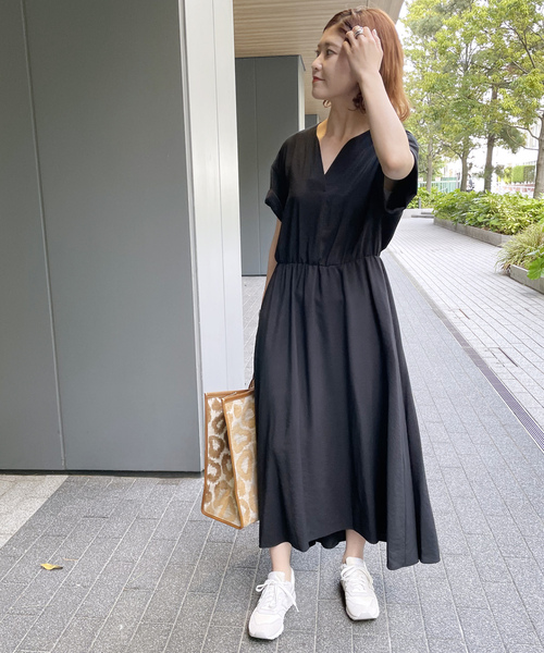 「Spick \u0026 Span」 半袖ワンピース 38 ブラック レディースの画像