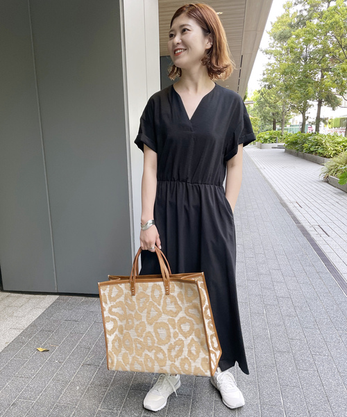 「Spick \u0026 Span」 半袖ワンピース 38 ブラック レディースの画像