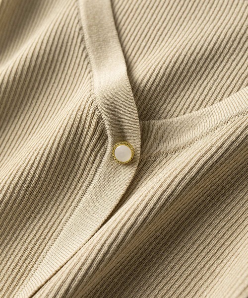 「SAISON DE PAPILLON」 長袖ニット M ブラック×ホワイト レディース_画像5