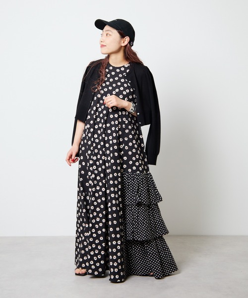 「Freada」 ノースリーブワンピース ONE SIZE オレンジ レディースの画像