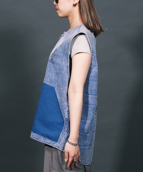 「RePRODUCTION LABEL」 ベスト FREE ブルー レディース_画像6
