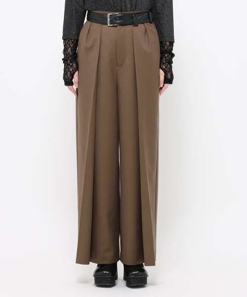 HARE（ハレ） ワイドパンツ パンツ フェイクレザーキリカエデザイン