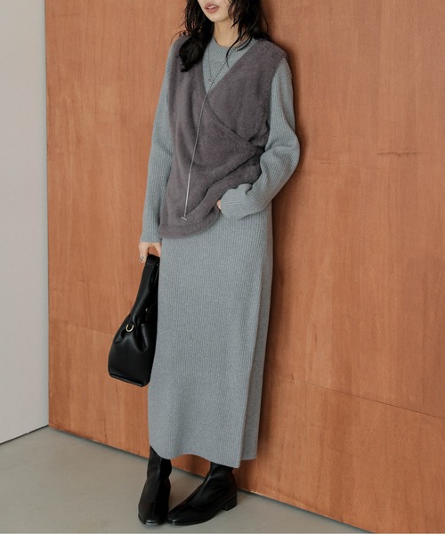 SUGAR BISKET（シュガービスケット） ワンピース フェザーニットベスト