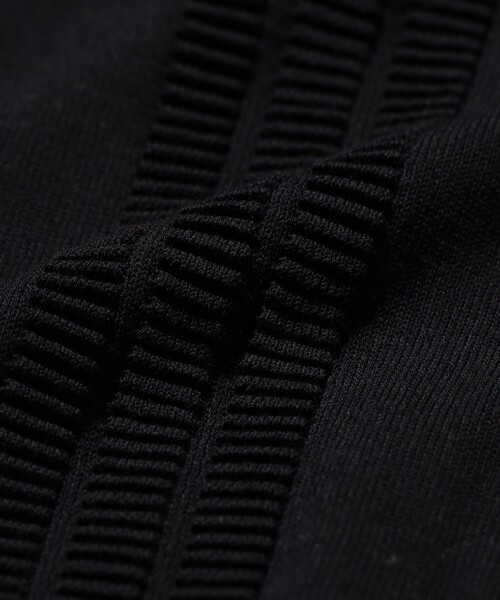 ポロシャツ Knit Polo Raised Pattern Jacquard Line メンズの画像