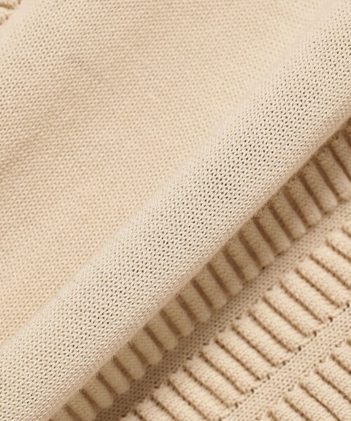 ポロシャツ Knit Polo Raised Pattern Jacquard Line メンズの画像