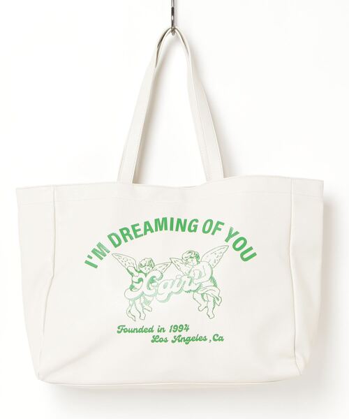 「X-girl」 トートバッグ ONE SIZE オフホワイト レディース_画像2