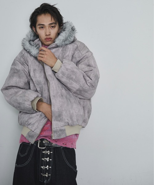 BLANK HOTEL ブルゾン アウター Faux Fur Hooded Short Jacket