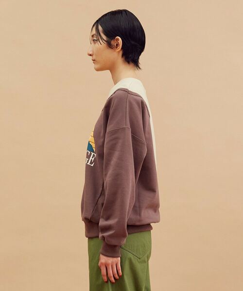 「FRAPBOIS」 スウェットカットソー 2 トップグレー レディース_画像3