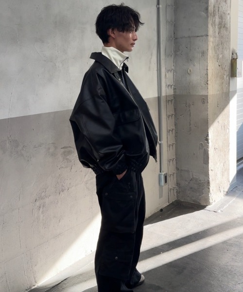 「nemne store」 ブルゾン LARGE スミクロ レディース_画像7