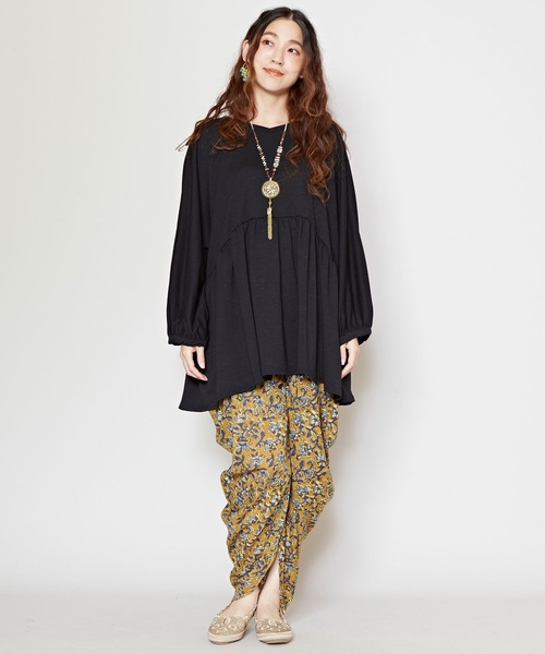 「チャイハネ」 「Amina」長袖カットソー FREE ブラウン レディース_画像4