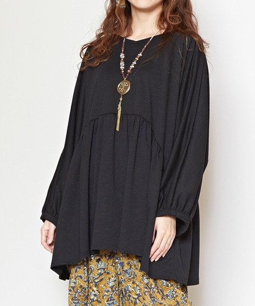 「チャイハネ」 「Amina」長袖カットソー FREE ブラウン レディース_画像8